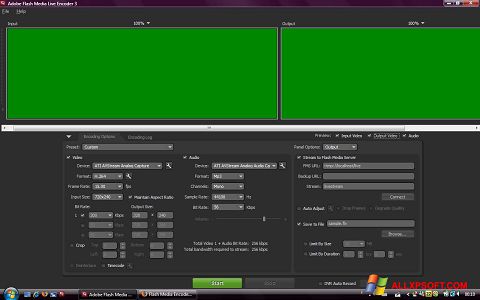 Screenshot Adobe Media Encoder Windows XP