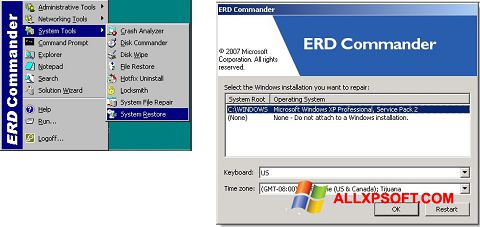 Screenshot ERD Commander Windows XP