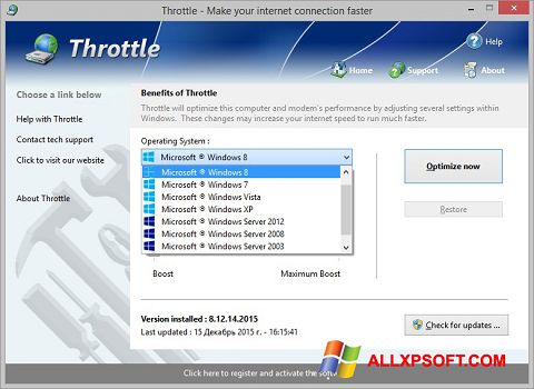 Screenshot Throttle Windows XP