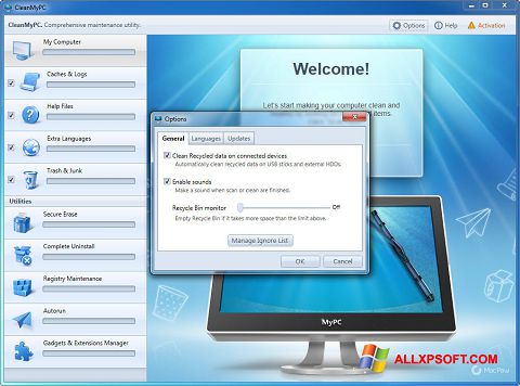 Screenshot CleanMyPC Windows XP